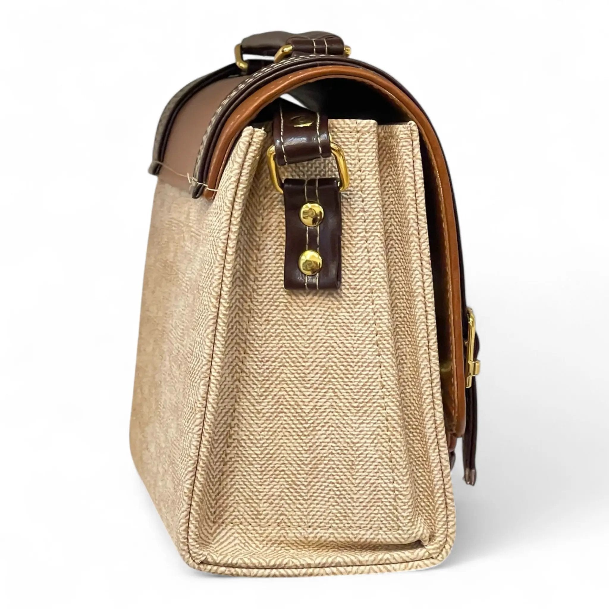 Vegan Leather Satchel – Handmade Camel Brown Handbag With Adjustable Strap by navichi