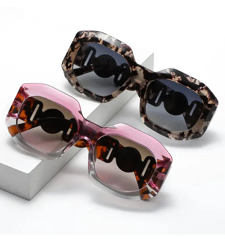 Oversized Rectangle Sunglasses – Vintage Frame by Adornity