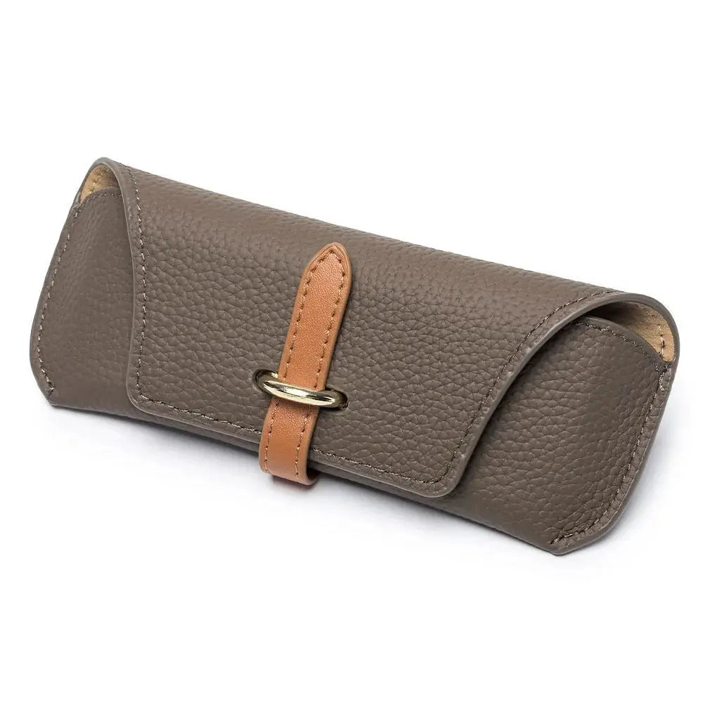 KLASSNUM Luxury Leather Reading Glasses Bags Woman MEn Portable Protective Travel Sunglasses Case Fashion Eyewear Protector by Hegichi