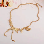 LOVBEAFAS Fashion Gothic Dragon Tyrannosaurus Skeleton Dinosaur Necklaces & Pendants Chain Choker Collar Necklace For Women by Adornity