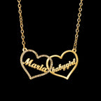 Atoztide Personalized Custom Rose Heart Name Necklaces for Women Stainless Steel Pendant Choker Link Chain Birthday Jewelry Gift by Hegichi