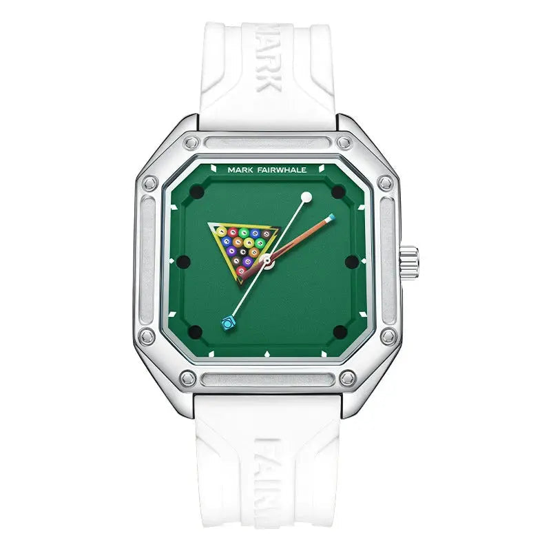 2025 New Original Watch For Man Sport Silicone Strap Waterproof Quartz Watch Fashion Men Billiards Design Green Wristwatch Boy by Adornity