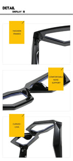 Diamond Shape Blue Light Glasses – Bold Frame by Adornity