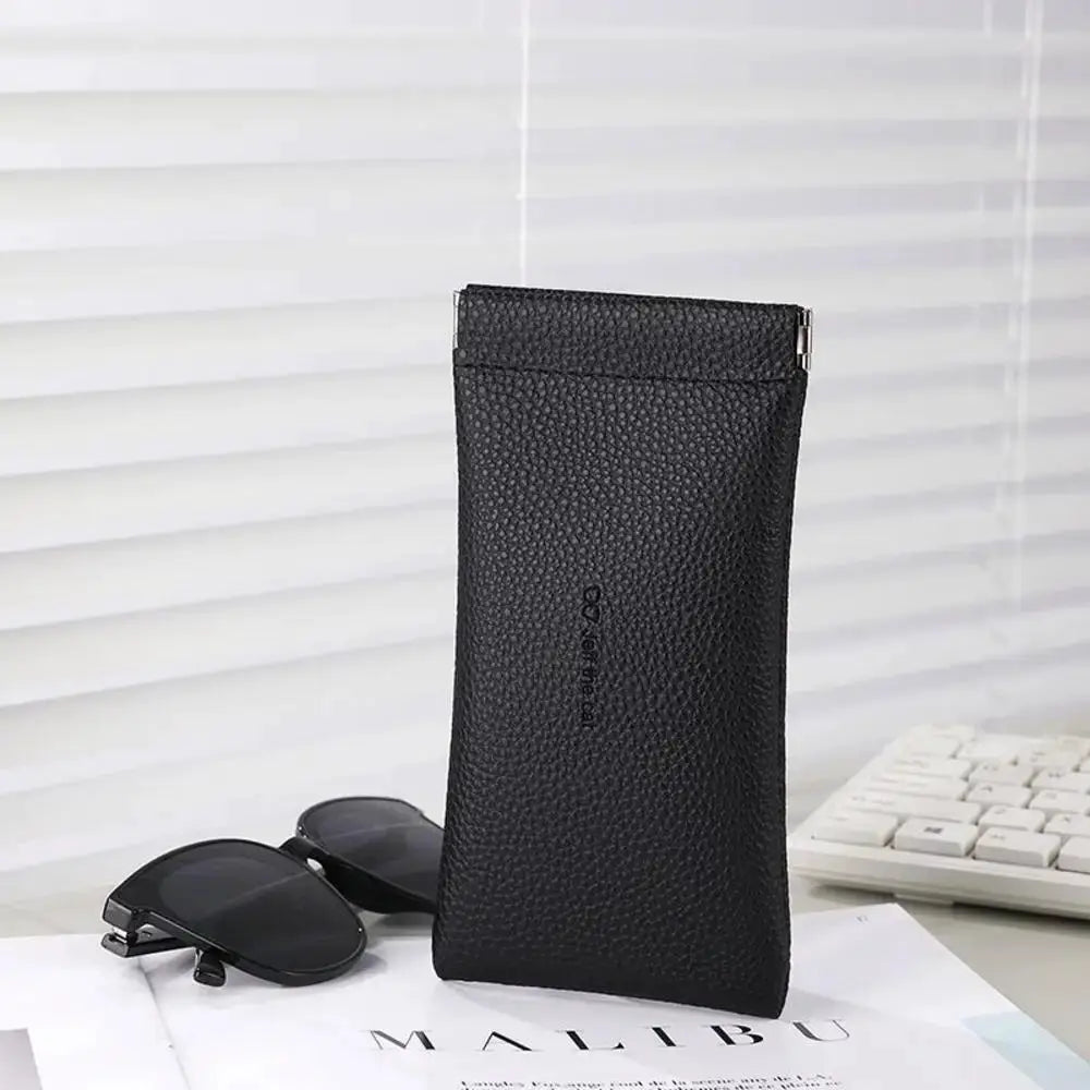 KLASSNUM Luxury Leather Reading Glasses Bags Woman MEn Portable Protective Travel Sunglasses Case Fashion Eyewear Protector by Hegichi