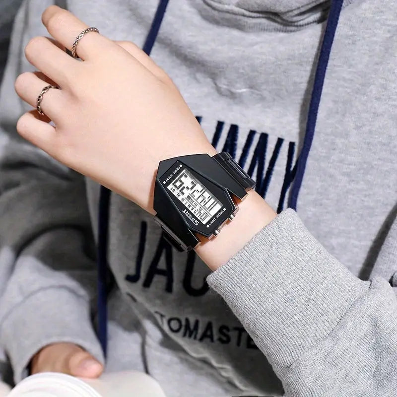 Multi-function aircraft watch junior high school students junior high school boys and girls sports electronic watch by Adornity