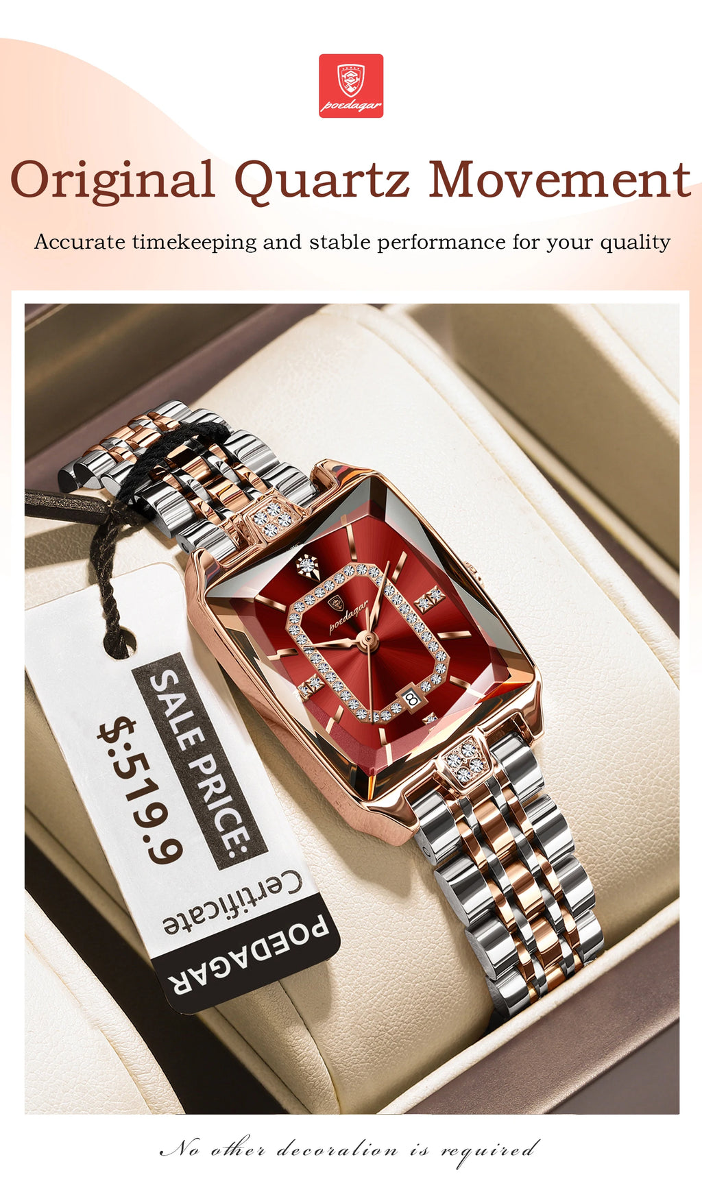 Elegant Everyday Watch – Stainless Steel Dial by Adornity