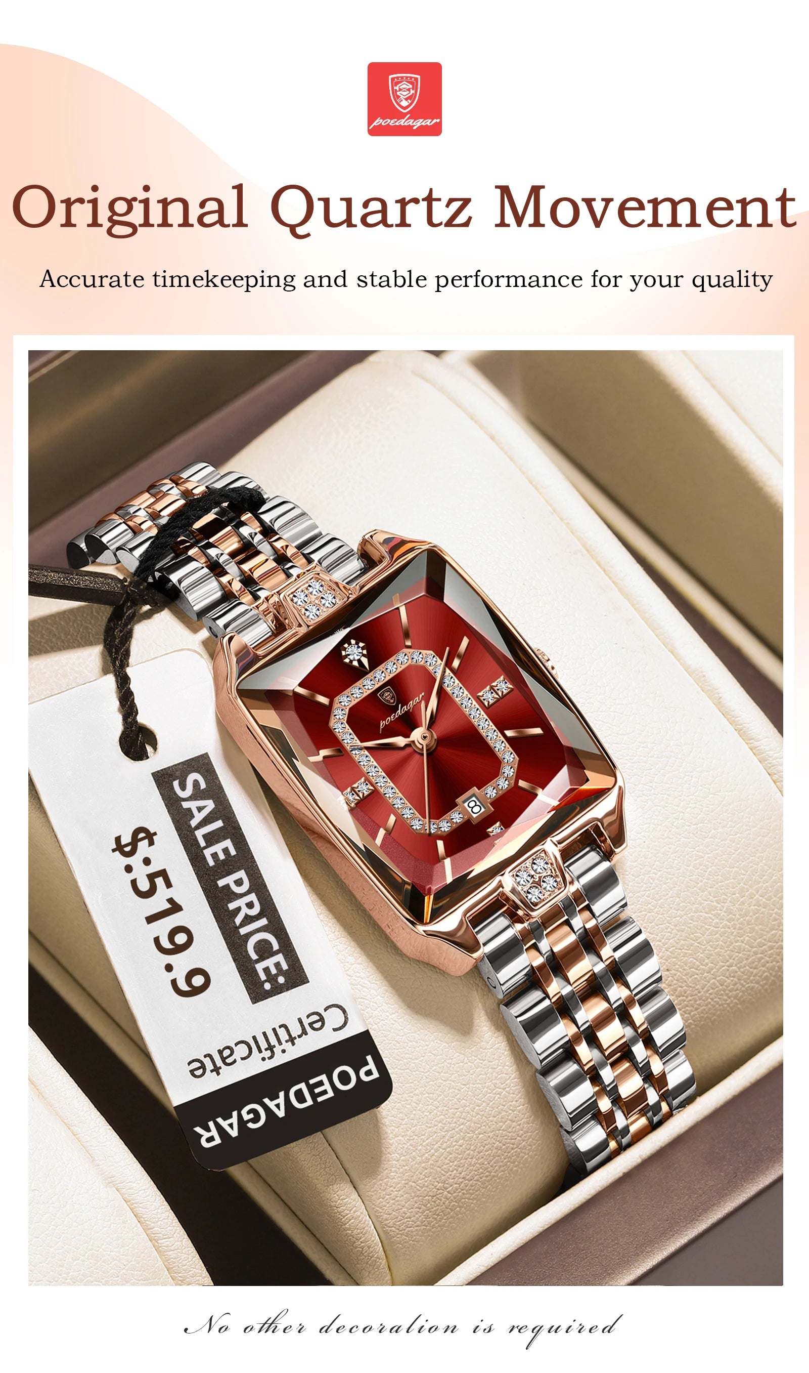 Elegant Everyday Watch – Stainless Steel Dial by Adornity