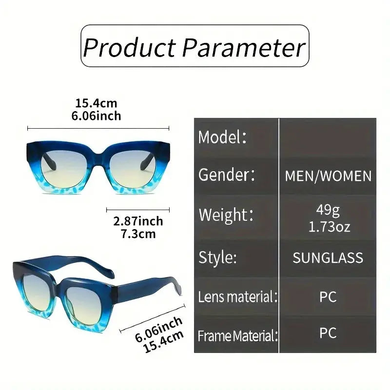Cat Eye Sunglasses – Chic Women’s Outdoor Eyewear with Gradient Lenses & Plastic Frame Glasses by Adornity