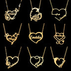 Atoztide Personalized Custom Rose Heart Name Necklaces for Women Stainless Steel Pendant Choker Link Chain Birthday Jewelry Gift by Hegichi
