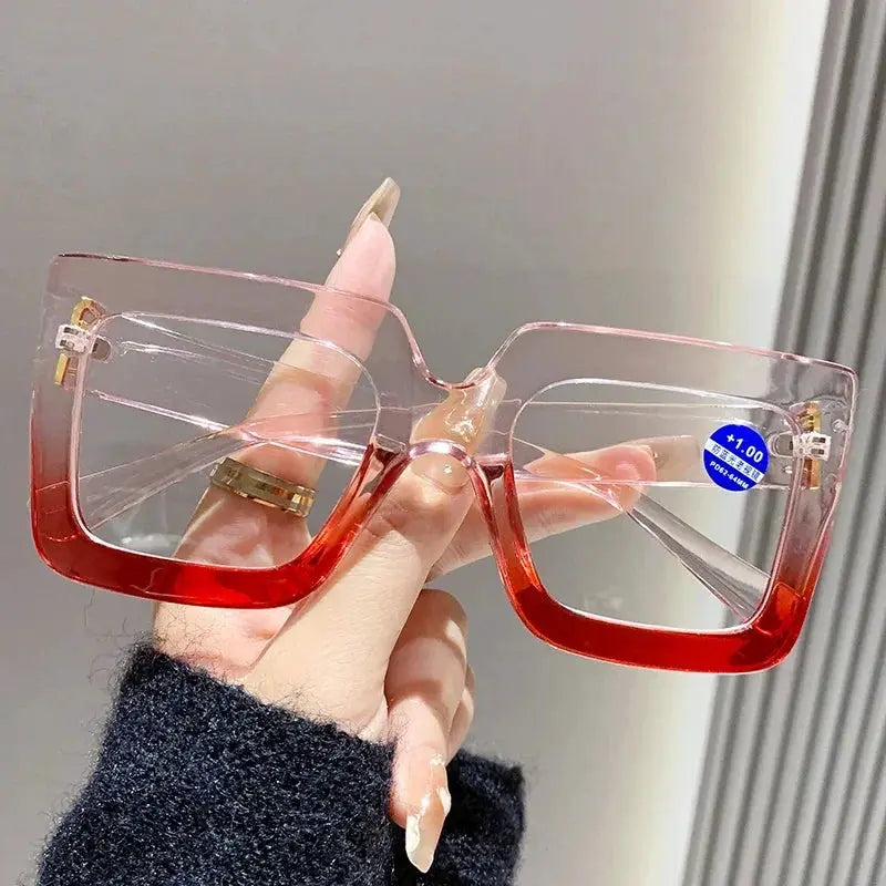 Geometric Square Reading Glasses – Retro Frame by Adornity