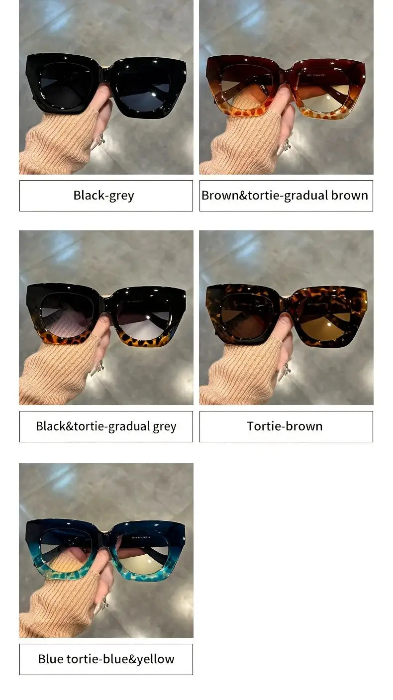 Cat Eye Sunglasses – Chic Women’s Outdoor Eyewear with Gradient Lenses & Plastic Frame Glasses by Adornity