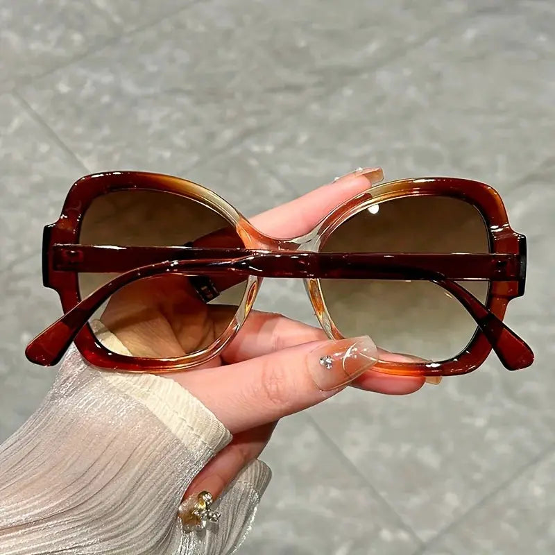 Y2K Oversized Sunglasses – Fashion Sunglasses with Green Jelly Frame & Anti-Reflective Lenses by Adornity