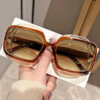 Geometric Square Sunglasses – Color Block UV400 by Adornity