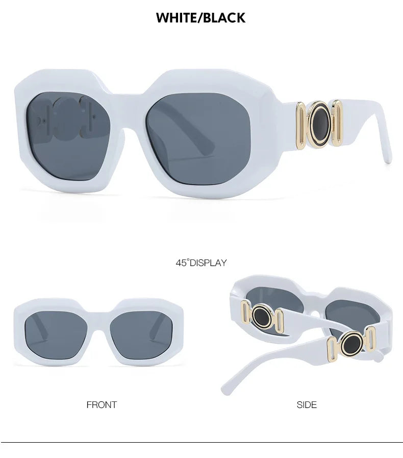 Oversized Rectangle Sunglasses – Vintage Frame by Adornity