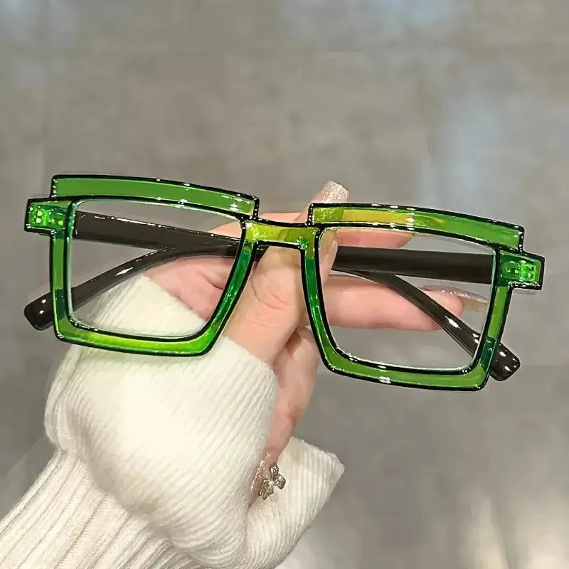 Anime Cosplay Glasses - Square Frame Clear Lens Candy Color Eyewear For Men & Women by Adornity