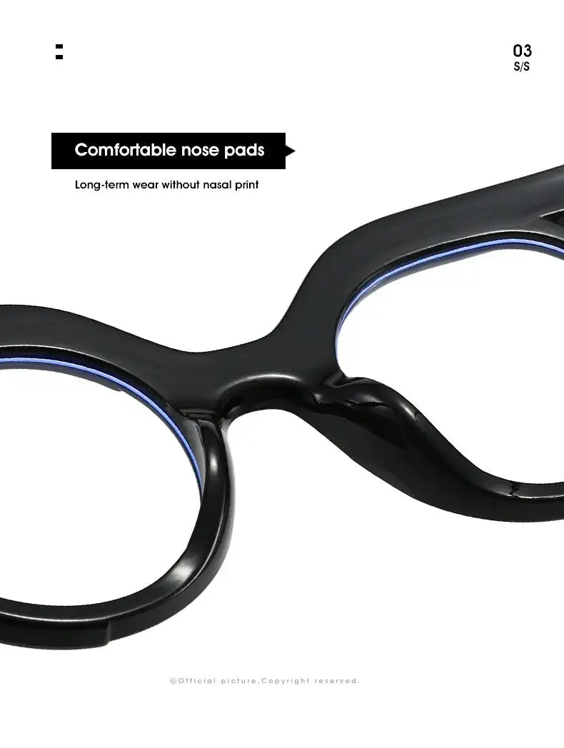 Round Transparent Blue Light Glasses – Minimal Frame by Adornity