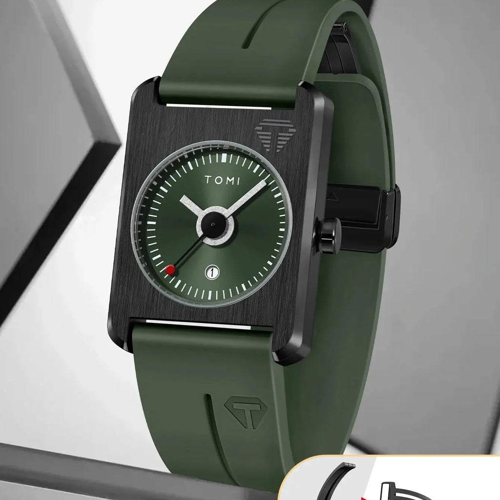 Men's fashion watches quartz watches square small dial wrist watches magnetic buckle watches simple leisure watches by Adornity