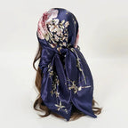 Elegant Silk Square Scarf – Satin 90x90 cm by Adornity