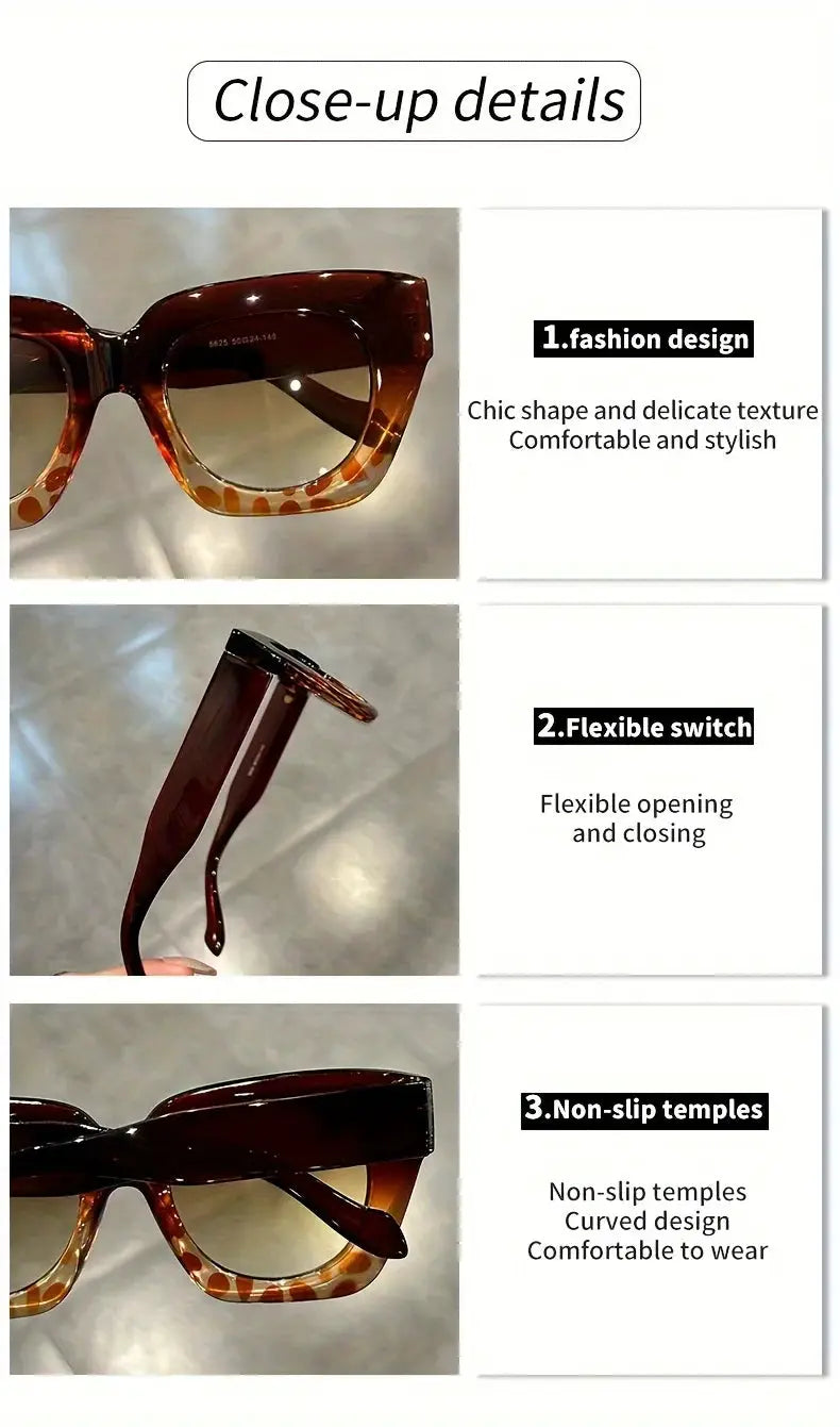 Cat Eye Sunglasses – Chic Women’s Outdoor Eyewear with Gradient Lenses & Plastic Frame Glasses by Adornity