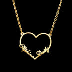 Atoztide Personalized Custom Rose Heart Name Necklaces for Women Stainless Steel Pendant Choker Link Chain Birthday Jewelry Gift by Hegichi
