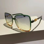 Retro Two Tone Sunglasses Plastic Composite Collection Gradient UV400 Limited Availability Accessory
