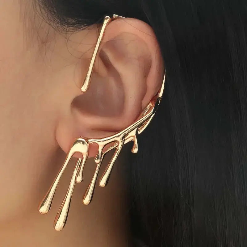 2026 Punk Gothic Silver Color Skeleton Spike Ear Clip for Women Men Hip Hop Metal Thorn Without Piercing Ear Cuff Jewelry Gift by Adornity