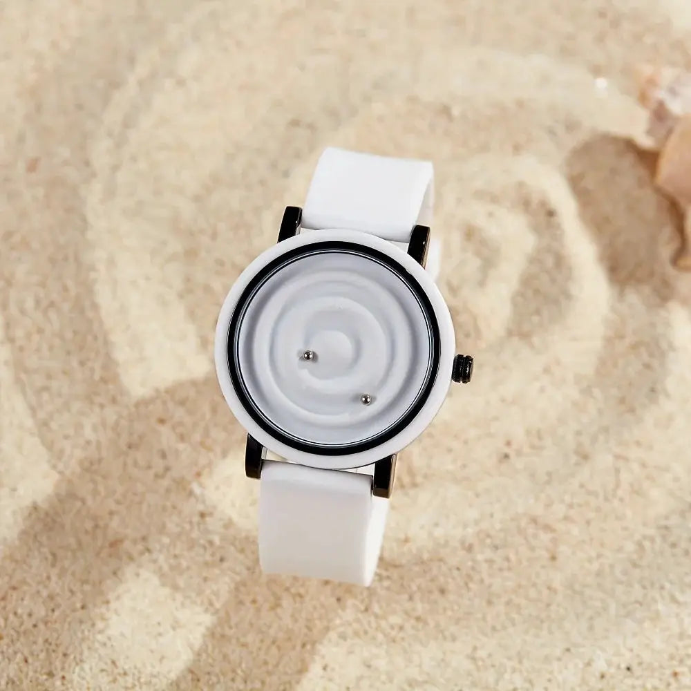 Personalized fashionable floating magnetic pointer free ball bearing creative simple waterproof quartz watch student women men by Adornity