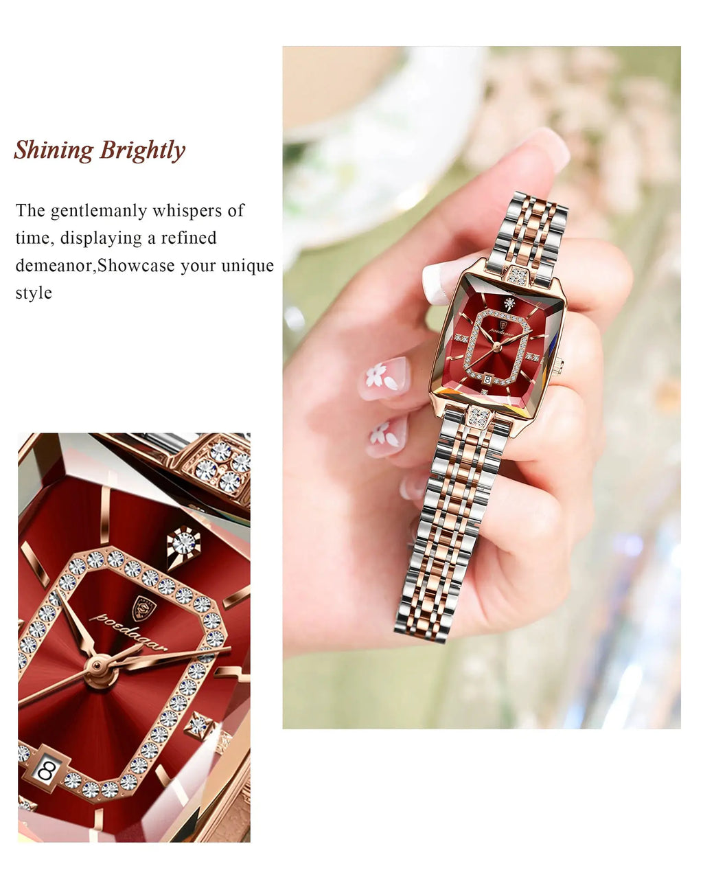 Elegant Everyday Watch – Stainless Steel Dial by Adornity