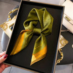 Silk Plaid Scarf – Timeless 70x70 Wrap by Adornity