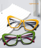 Oversized Cat Eye Glasses – Two-Tone Blue Light by Adornity