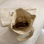 Summer Straw Women Bag Hand-Woven Handbags Handmade Raffia Beach Boho Shoulder Bag Large Tote Bag Tassel Shopping Purses by Hegichi