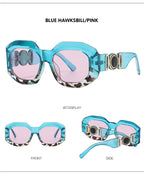 Oversized Rectangle Sunglasses – Vintage Frame by Adornity