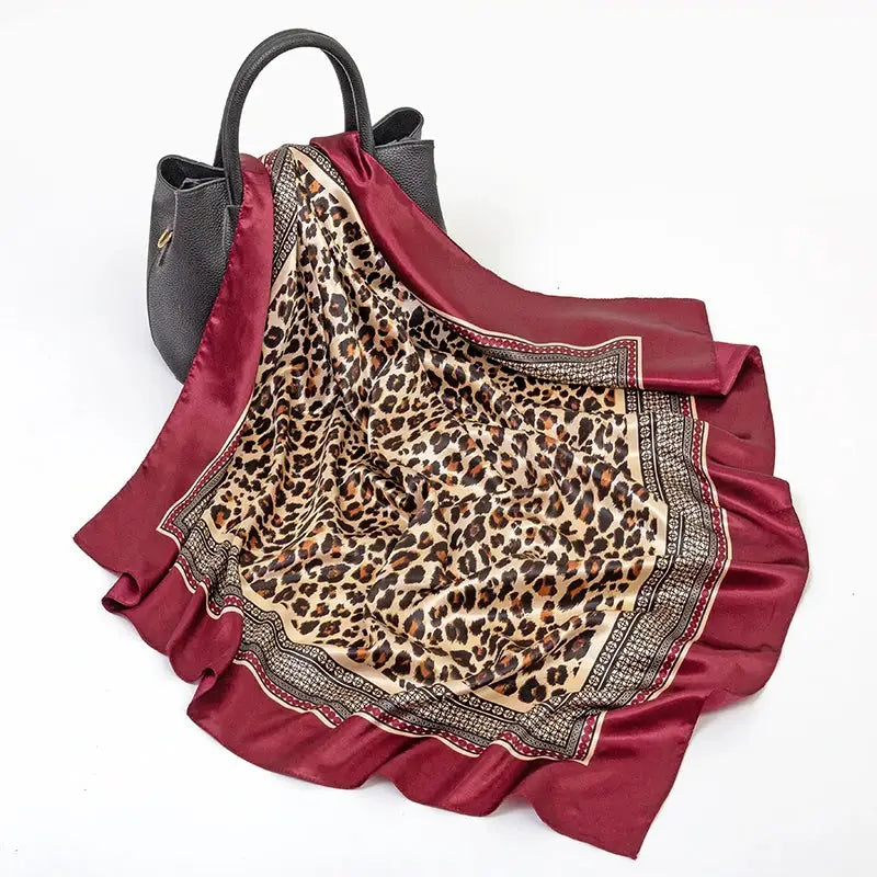 Elegant Silk Square Scarf – Satin 90x90 cm by Adornity