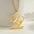 365 New Arrival Custom Name Necklace Personalized Stainless Steel Pendant Necklace for Women Mother Family Jewelry Birthday Gift by Hegichi