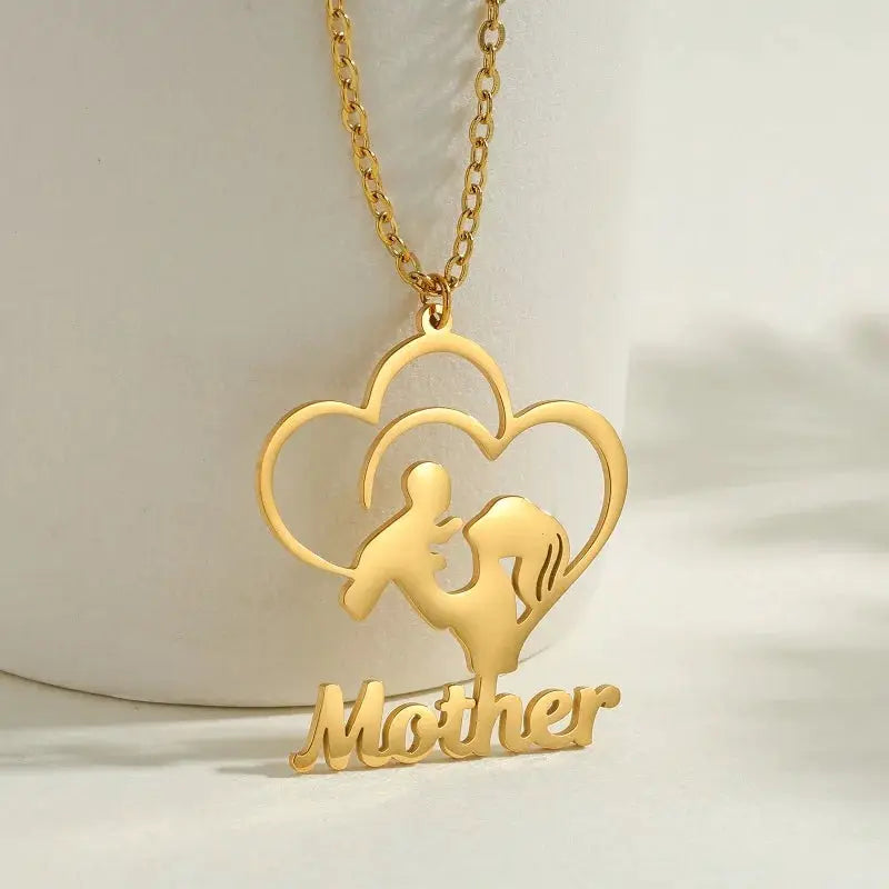 365 New Arrival Custom Name Necklace Personalized Stainless Steel Pendant Necklace for Women Mother Family Jewelry Birthday Gift by Hegichi