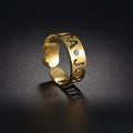  Personalized Custom Names Rings Stainless Steel for Couple Wedding Letter Circle Adjustable Open Size Jewelry Gifts by Hegichi