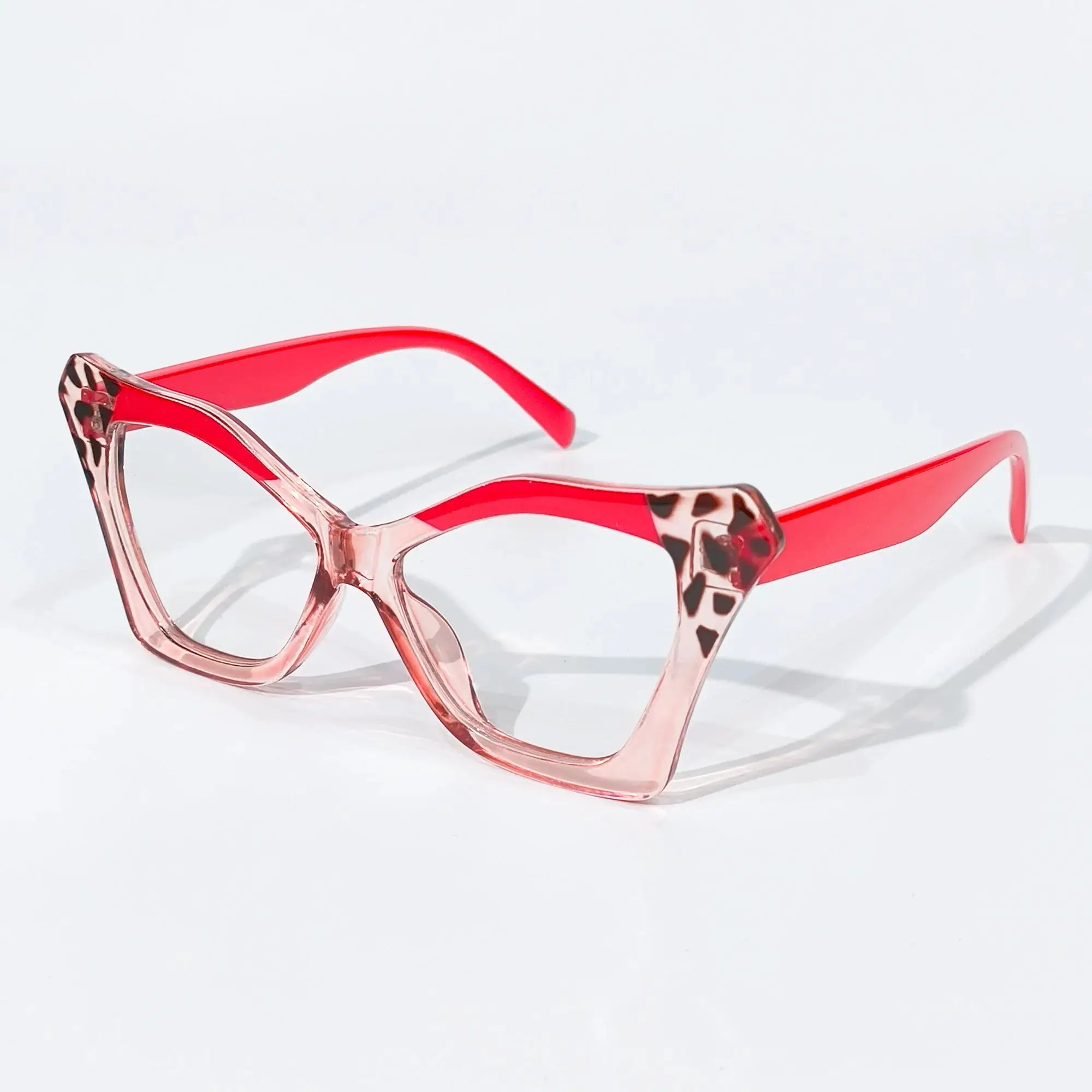Cat Eye Reading Glasses – Retro Floral Color Block Readers for Women & Men +1.0 to +4.0 by Adornity