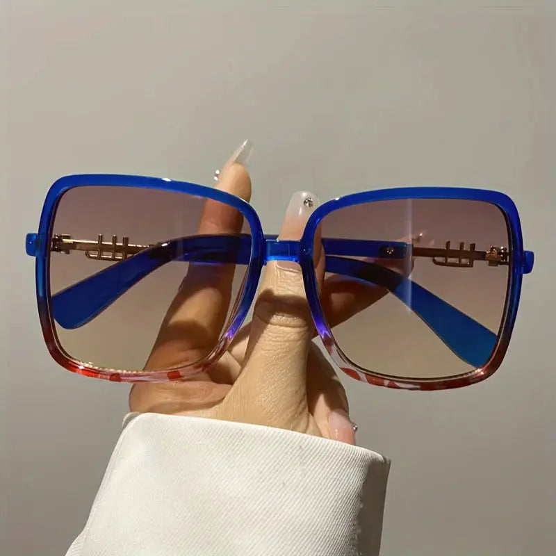 Two Tone Oversized Sunglasses From Retro Gradient Lens Collection For Women Limited Edition