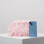 Dopamine-style clip bag, Y2K plush clutch bag, candy-colored women's purse, dinner dress clutch by Hegichi