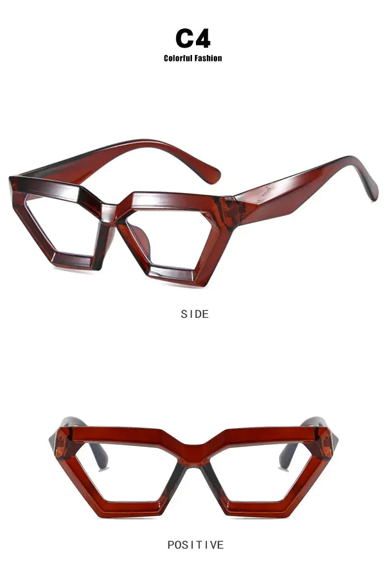 Diamond Shape Blue Light Glasses – Bold Frame by Adornity