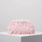 Dopamine-style clip bag, Y2K plush clutch bag, candy-colored women's purse, dinner dress clutch by Hegichi