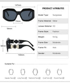 Oversized Rectangle Sunglasses – Vintage Frame by Adornity