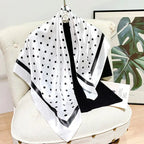 Elegant Silk Square Scarf – Satin 90x90 cm by Adornity
