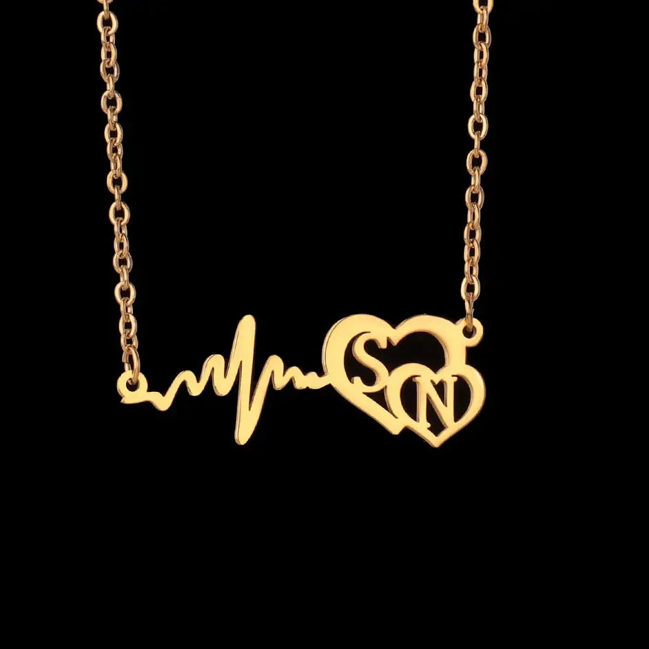 Atoztide Personalized Custom Rose Heart Name Necklaces for Women Stainless Steel Pendant Choker Link Chain Birthday Jewelry Gift by Hegichi
