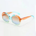 Retro Oval Sunglasses - Metal Frame Women Fashion Shades With UV400 Protection by Adornity