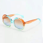 Retro Oval Sunglasses - Metal Frame Women Fashion Shades With UV400 Protection by Adornity