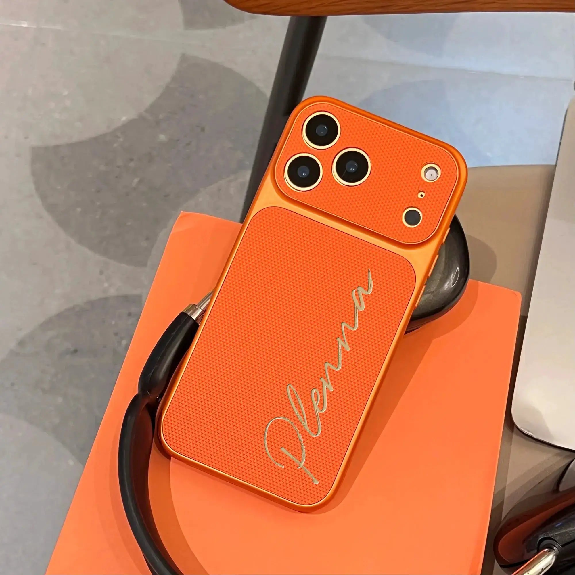 Personalized Leather Phone Case – iPhone 17 Series by Hegichi