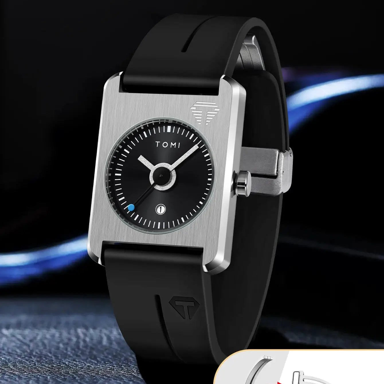 Men's fashion watches quartz watches square small dial wrist watches magnetic buckle watches simple leisure watches by Adornity
