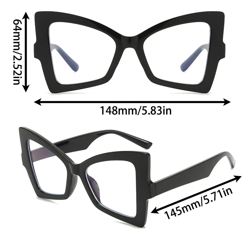 Oversized Cat-Eye Sunglasses – Contrast Frame by Adornity