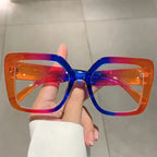 KAMMPT Fashion Square Glasses Women Stylish Oversize MultiColor Glasses Frames Trendy Brand Design Eyeglasses for Decoration by Hegichi